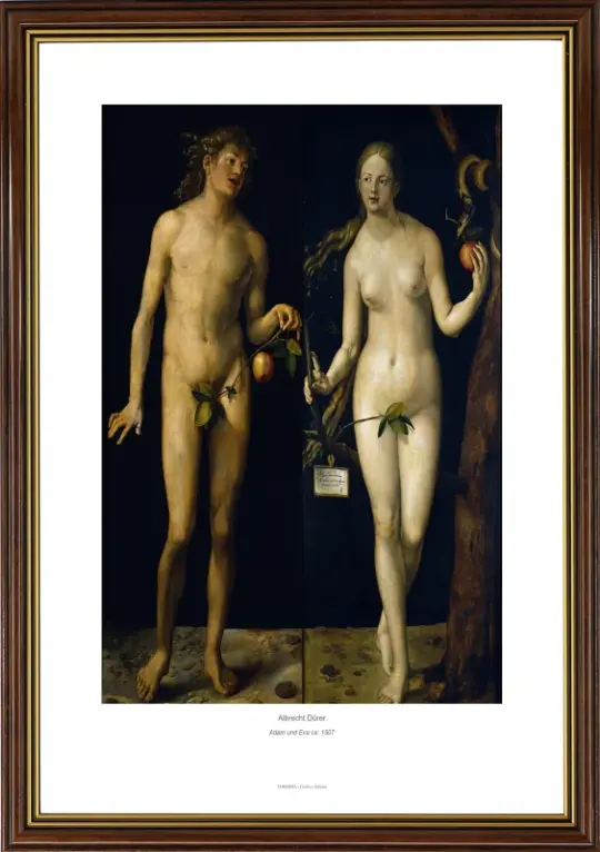 Albrecht Dürer | Adam og Eva - 1507 | Gallery Edition | Indrammet kunsttryk | Renæssance