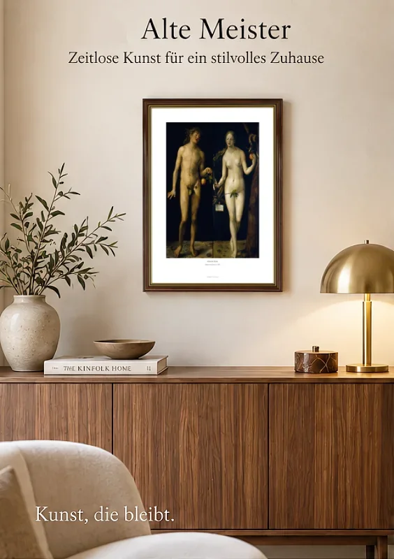 Albrecht Dürer | Adam og Eva - 1507 | Gallery Edition | Indrammet kunsttryk | Renæssance