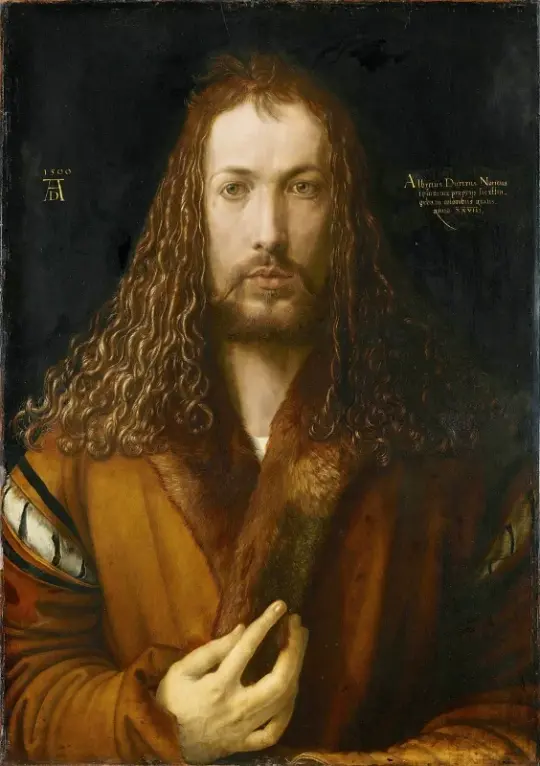 Albrecht Dürer | Selbstporträt - 1498 | Giclée Kunstdruck gerahmt