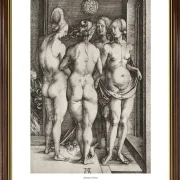 Albrecht Dürer | Vier nackte Frauen - 1496 | Gallery Edition | Gerahmter Kunstdruck | Renaissance