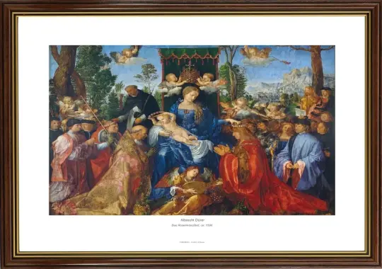 Albrecht Dürer | Rosenkransfesten - 1506 | Gallery Edition |  Indrammet kunsttryk | Renæssance