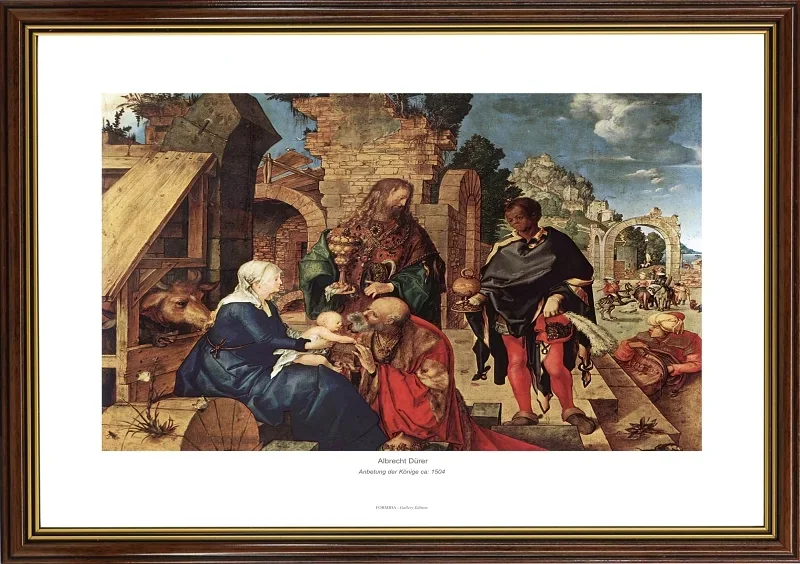 Albrecht Dürer | De vise mænds tilbedelse - 1504 | Gallery Edition |  Indrammet kunsttryk | Renæssance