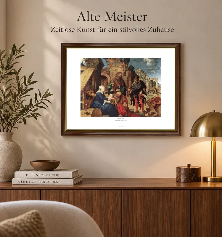 Albrecht Dürer | De vise mænds tilbedelse - 1504 | Gallery Edition |  Indrammet kunsttryk | Renæssance