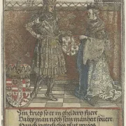 Albrecht Dürer | Maximilian heiratet Maria von Burgund - 1515 | Giclée Kunstdruck gerahmt