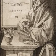 Albrecht Dürer | Erasmus af Rotterdam - 1526 | Indrammet kunsttryk | Renæssance | formida