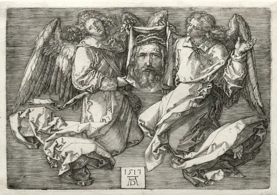 Albrecht Dürer | Schweißtuch, gehalten von zwei Engeln - 1513 | Gerahmter Kunstdruck | Renaissance | formida