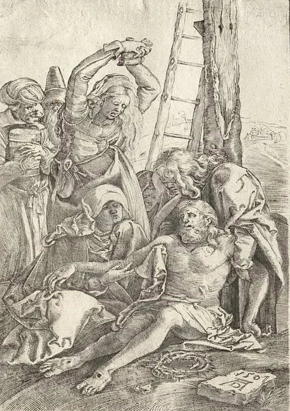 Albrecht Dürer | Nedstigningen fra korset - 1501 | Indrammet kunsttryk | Renæssance | formida