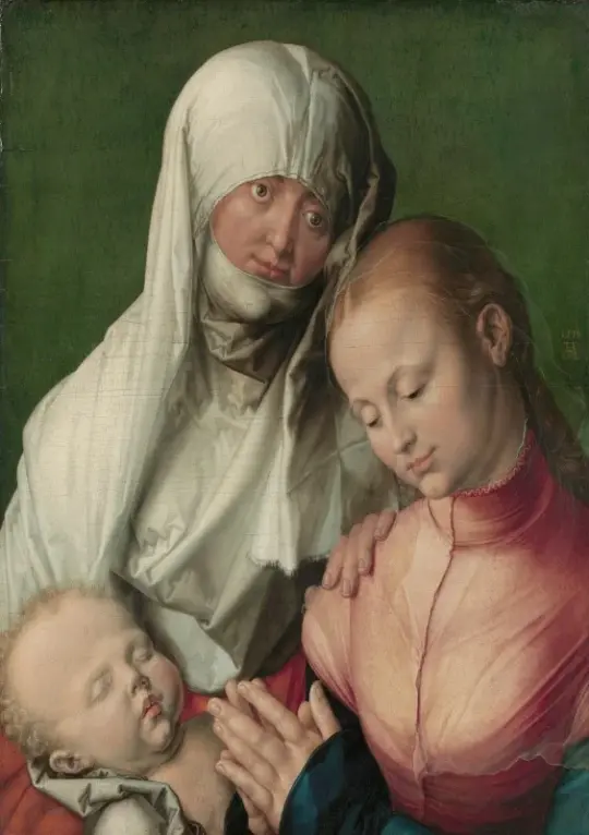 Albrecht Dürer | Jungfrau mit Kind und der heiligen Anna – 1519 | Giclée Kunstdruck gerahmt