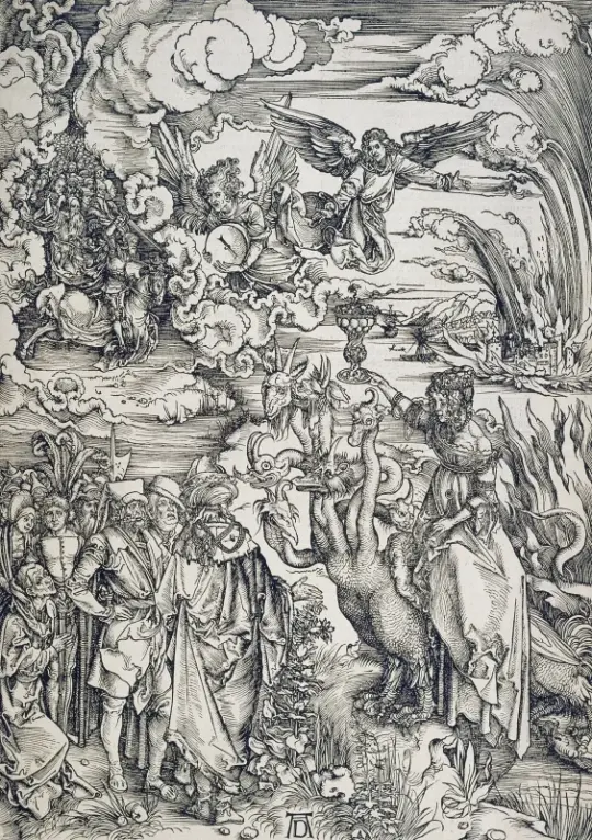 Albrecht Dürer | Den babylonske kvinde - 1498 | Indrammet kunsttryk | Renæssance | formida
