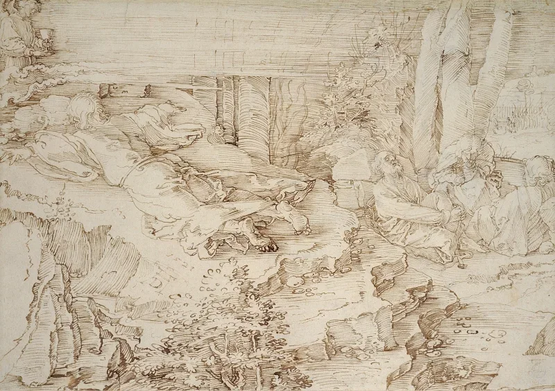 Albrecht Dürer | Smerte i haven - 1521 | Indrammet kunsttryk | Renæssance | formida