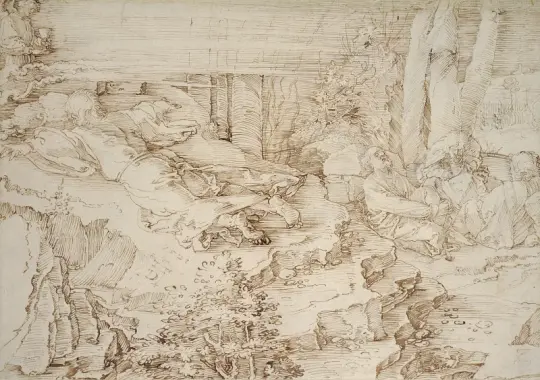 Albrecht Dürer | Smerte i haven - 1521 | Indrammet kunsttryk | Renæssance | formida
