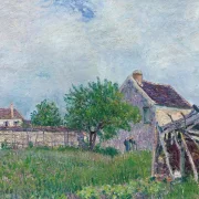 Alfred Sisley - Altes Reetdachhaus in Les Sablons 1885 | Giclée Kunstdruck gerahmt