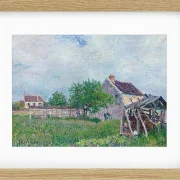 Alfred Sisley - Altes Reetdachhaus in Les Sablons 1885 | Giclée Kunstdruck gerahmt