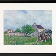 Alfred Sisley - Altes Reetdachhaus in Les Sablons 1885 | Giclée Kunstdruck gerahmt
