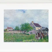 Alfred Sisley - Altes Reetdachhaus in Les Sablons 1885 | Giclée Kunstdruck gerahmt