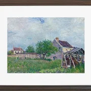 Alfred Sisley - Altes Reetdachhaus in Les Sablons 1885 | Giclée Kunstdruck gerahmt
