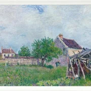 Alfred Sisley - Altes Reetdachhaus in Les Sablons 1885 | Giclée Kunstdruck gerahmt