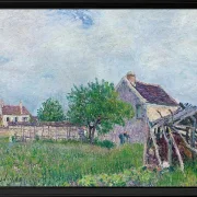 Alfred Sisley - Altes Reetdachhaus in Les Sablons 1885 | Giclée Kunstdruck gerahmt