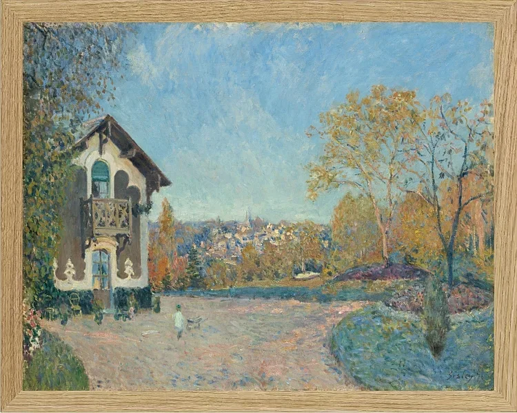 Alfred Sisley - Ansicht von Marly-le-Roi von Coeur-Volant 1876 | Giclée Kunstdruck gerahmt