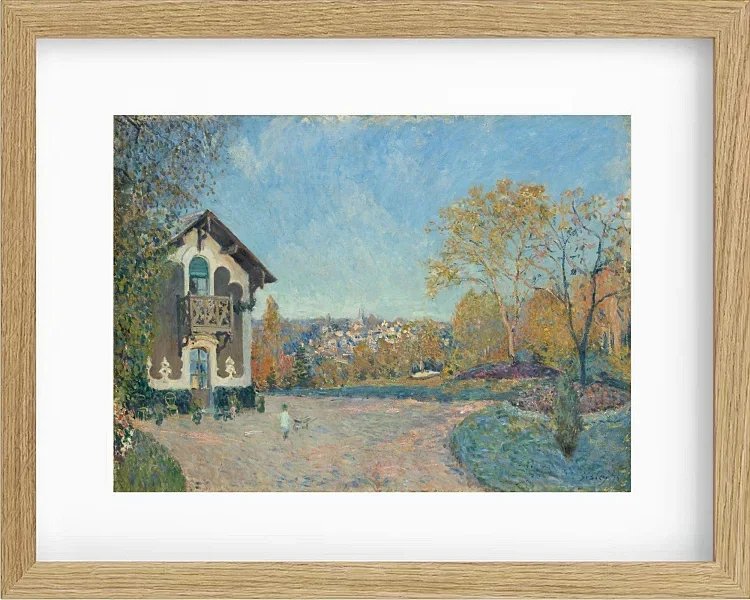 Alfred Sisley - Ansicht von Marly-le-Roi von Coeur-Volant 1876 | Giclée Kunstdruck gerahmt