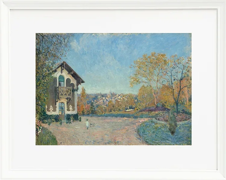 Alfred Sisley - Ansicht von Marly-le-Roi von Coeur-Volant 1876 | Giclée Kunstdruck gerahmt
