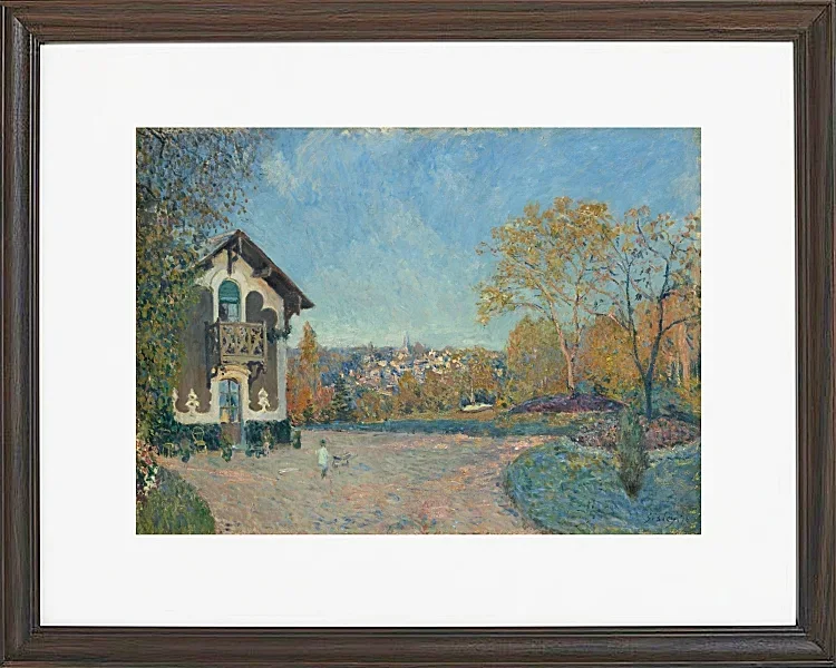 Alfred Sisley - Ansicht von Marly-le-Roi von Coeur-Volant 1876 | Giclée Kunstdruck gerahmt