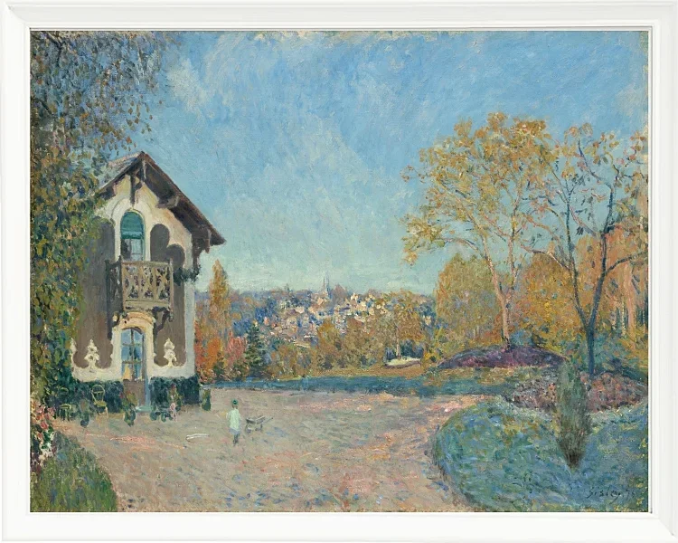 Alfred Sisley - Ansicht von Marly-le-Roi von Coeur-Volant 1876 | Giclée Kunstdruck gerahmt
