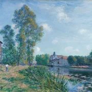 Alfred Sisley - Das Loing bei Moret, im Sommer 1891 | Giclée Kunstdruck gerahmt