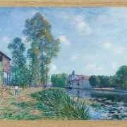 Alfred Sisley - Das Loing bei Moret, im Sommer 1891 | Giclée Kunstdruck gerahmt