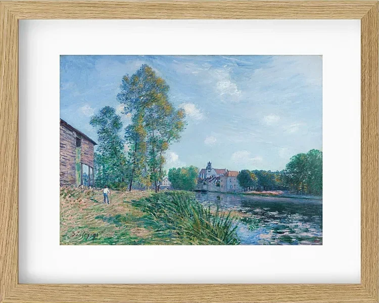 Alfred Sisley - Das Loing bei Moret, im Sommer 1891 | Giclée Kunstdruck gerahmt