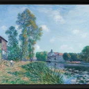 Alfred Sisley - Das Loing bei Moret, im Sommer 1891 | Giclée Kunstdruck gerahmt