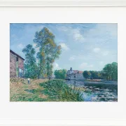 Alfred Sisley - Das Loing bei Moret, im Sommer 1891 | Giclée Kunstdruck gerahmt
