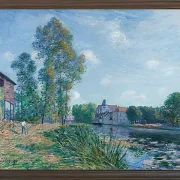 Alfred Sisley - Das Loing bei Moret, im Sommer 1891 | Giclée Kunstdruck gerahmt