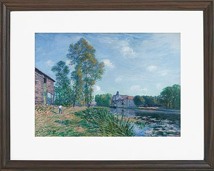 Alfred Sisley - Das Loing bei Moret, im Sommer 1891 | Giclée Kunstdruck gerahmt