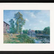 Alfred Sisley - Das Loing bei Moret, im Sommer 1891 | Giclée Kunstdruck gerahmt