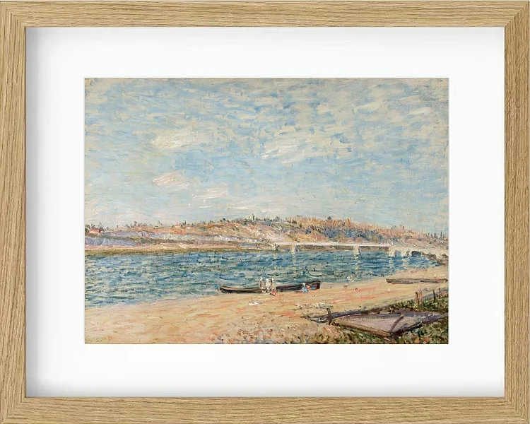 Alfred Sisley - Der Strand in Saint-Mammès 1884 | Giclée Kunstdruck gerahmt