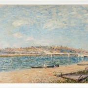 Alfred Sisley - Der Strand in Saint-Mammès 1884 | Giclée Kunstdruck gerahmt