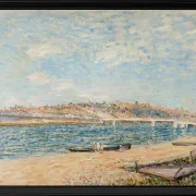 Alfred Sisley - Der Strand in Saint-Mammès 1884 | Giclée Kunstdruck gerahmt
