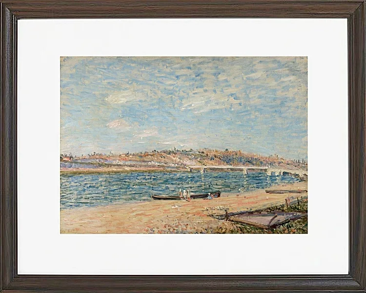 Alfred Sisley - Der Strand in Saint-Mammès 1884 | Giclée Kunstdruck gerahmt
