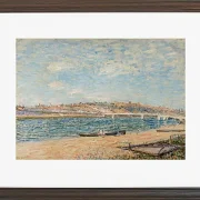 Alfred Sisley - Der Strand in Saint-Mammès 1884 | Giclée Kunstdruck gerahmt