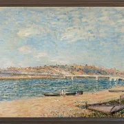 Alfred Sisley - Der Strand in Saint-Mammès 1884 | Giclée Kunstdruck gerahmt