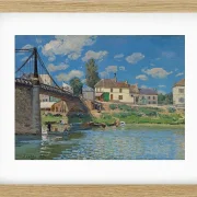 Alfred Sisley - Die Brücke von Villeneuve-la-Garenne 1872 | Giclée Kunstdruck gerahmt