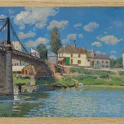 Alfred Sisley - Die Brücke von Villeneuve-la-Garenne 1872 | Giclée Kunstdruck gerahmt