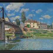 Alfred Sisley - Die Brücke von Villeneuve-la-Garenne 1872 | Giclée Kunstdruck gerahmt