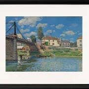 Alfred Sisley - Die Brücke von Villeneuve-la-Garenne 1872 | Giclée Kunstdruck gerahmt
