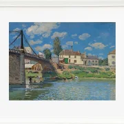 Alfred Sisley - Die Brücke von Villeneuve-la-Garenne 1872 | Giclée Kunstdruck gerahmt