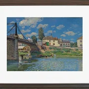 Alfred Sisley - Die Brücke von Villeneuve-la-Garenne 1872 | Giclée Kunstdruck gerahmt