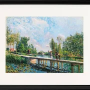Alfred Sisley - Die Fußgängerbrücke, Leinpfad des Loing-Kanals 1886 | Giclée Kunstdruck gerahmt