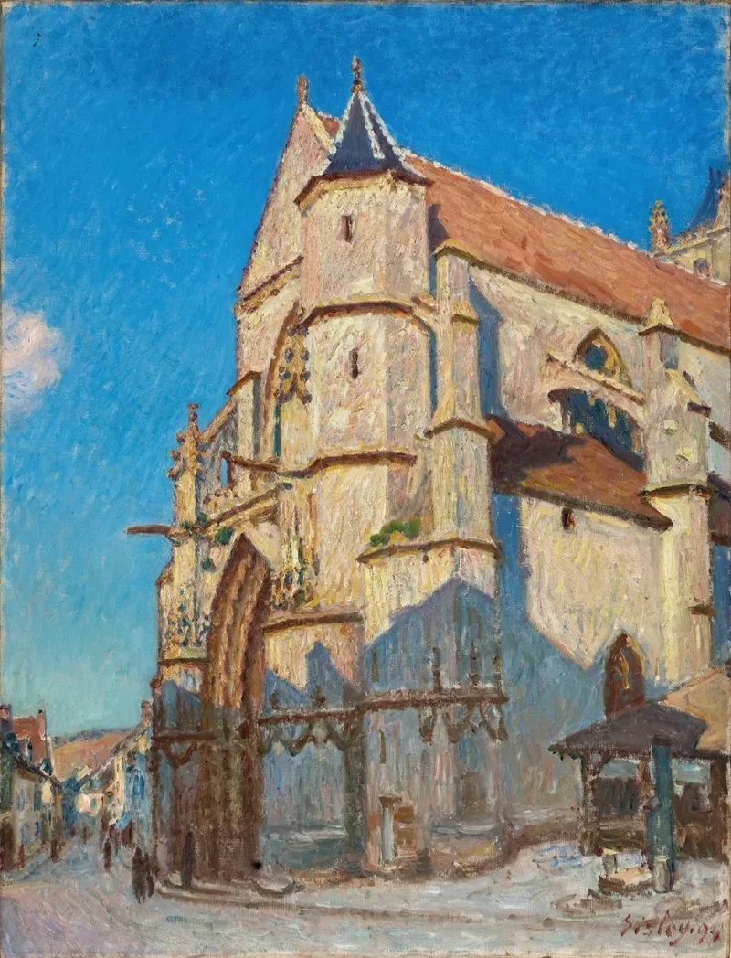 Alfred Sisley - Die Kirche von Moret 1894 | Giclée Kunstdruck gerahmt