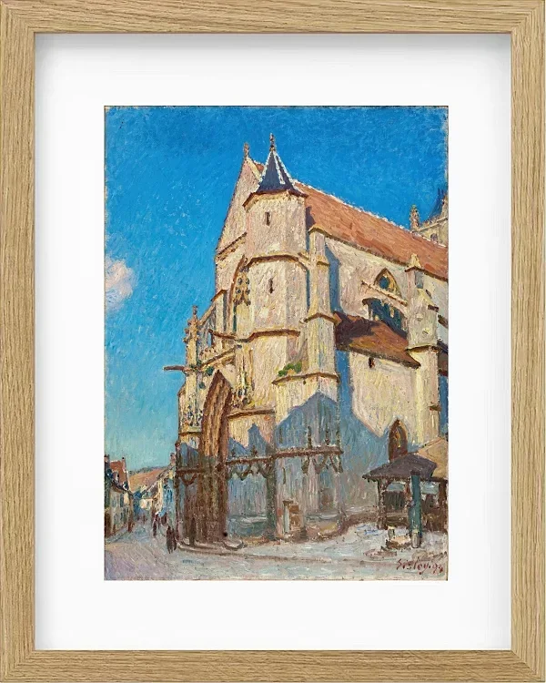 Alfred Sisley - Die Kirche von Moret 1894 | Giclée Kunstdruck gerahmt
